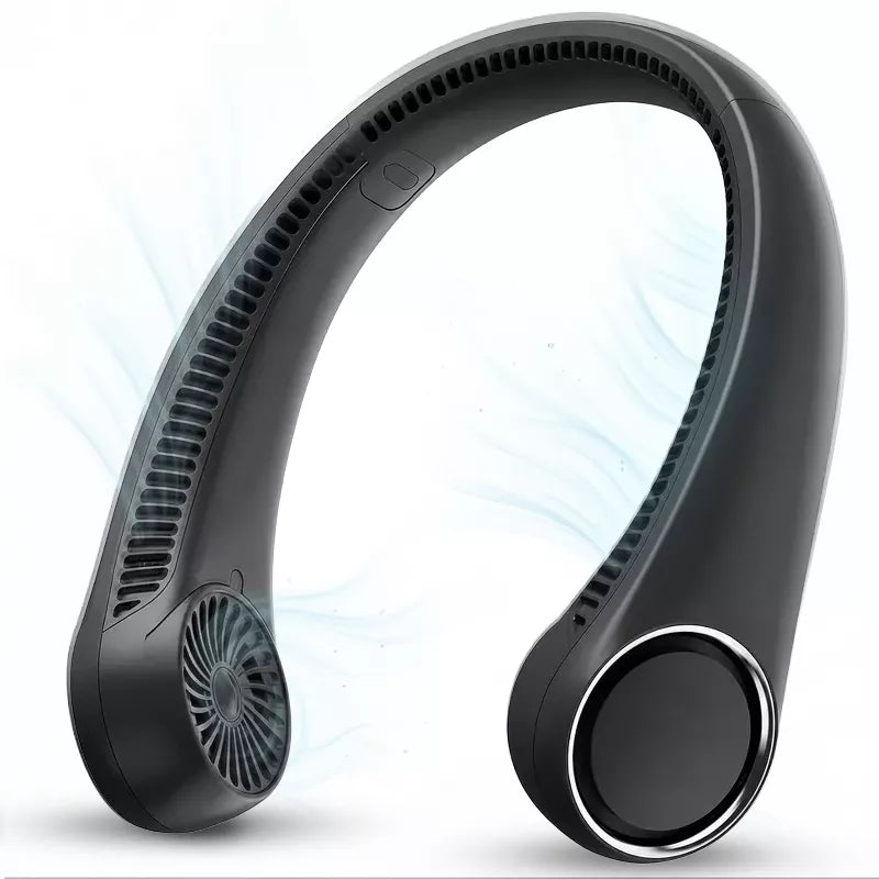 Portable Neck Fan, Rechargeable Hands-Free Wearable Fan with 3-Speed Adjustable Cooling, Lightweight Cooling Fan for Outdoor, Travel & Everyday Use