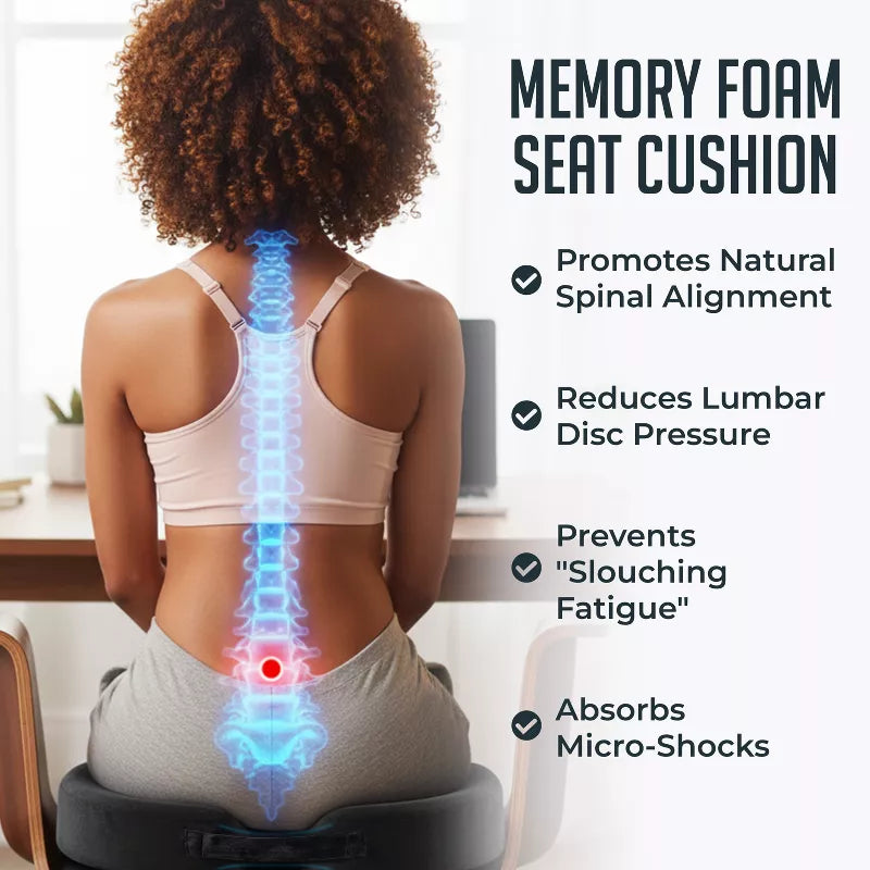 Gel Memory Foam Seat Cushion, Cooling Gel U Shaped Tailbone Coccyx Office & Car Seat Cushion, Orthopedic Chair Cushions for Sciatica Pain Relief