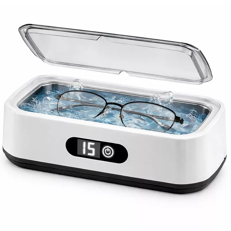 Portable Ultrasonic Jewelry Cleaner, Deep-Cleaning Machine for Eyeglasses, Watches, Dentures, Rings, Blades & More, Lightweight and Durable